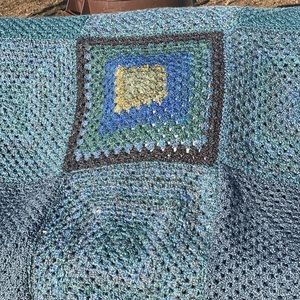 Stained Glass Handcrafted 56” Full Afghan